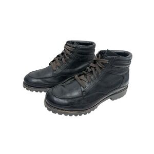 Chaco Yonder Moc Toe Ankle Lace Up Boots Mens Black Leather Size 10 Comfort